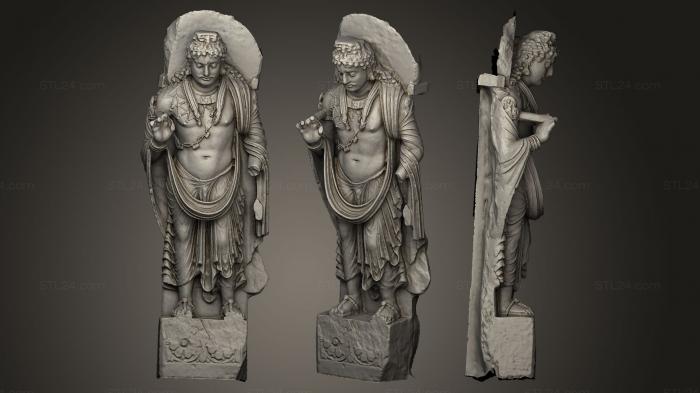 Скульптуры индийские (Бодхисаттва, STKI_0027) 3D модель для ЧПУ станка